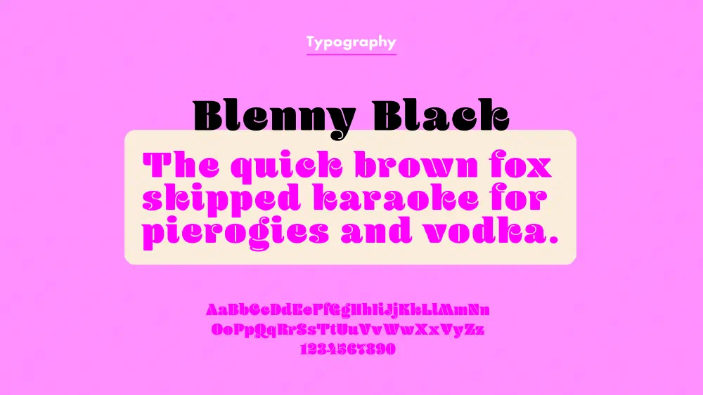 Blenny Black type specimen