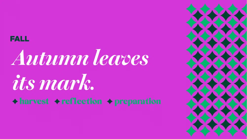 Fall — autumn leaves its mark