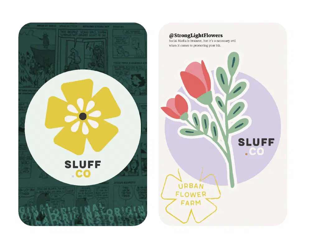 Sluff.co sub-brand social cards